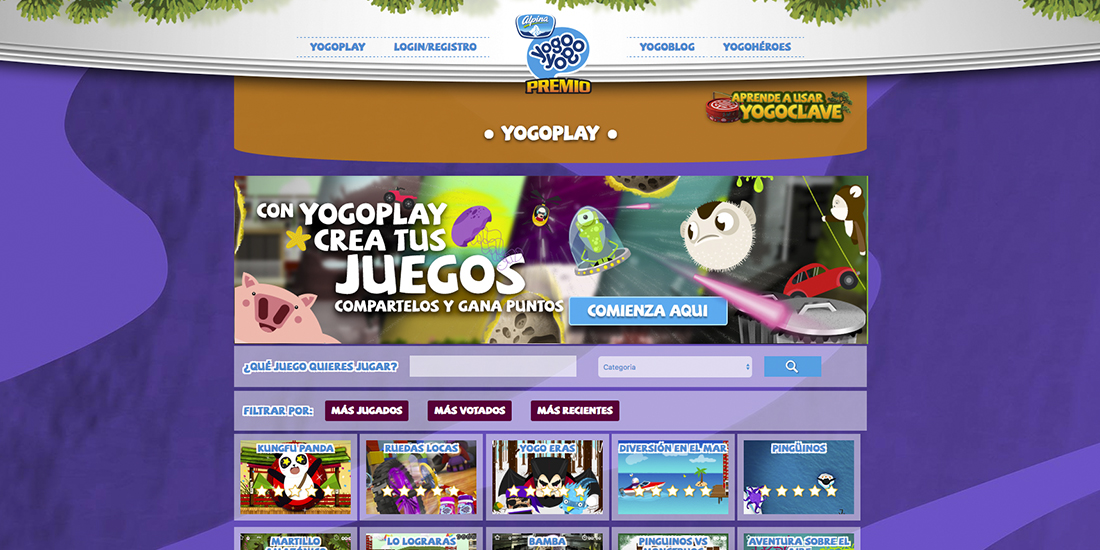 Yogo premio creador de juegos